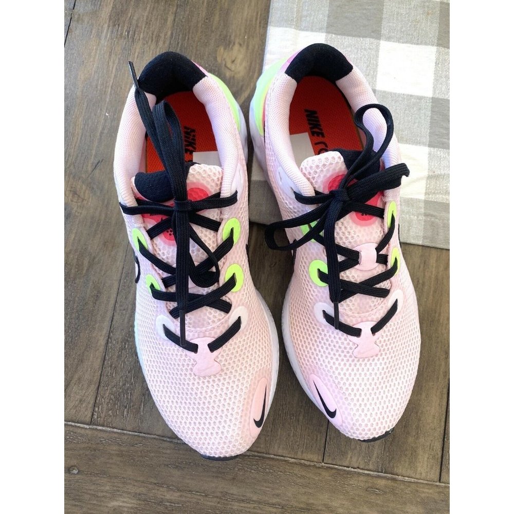 Nike Womens Renew Run CW5637-600 Pink Black Running Shoes Sneakers Size 8.5 - Picture 4 of 11